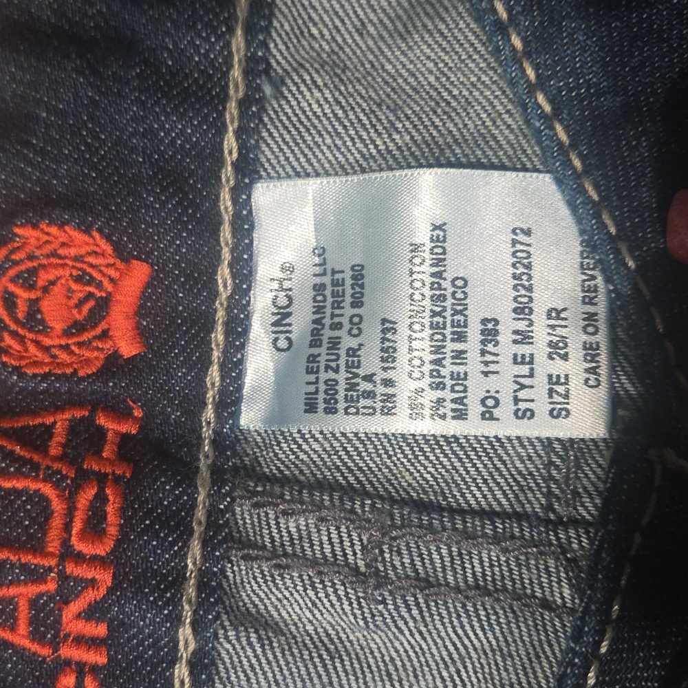 Women's Cinch Dark Denim Jeans Size 26 Regular. - Picture 5 of 7